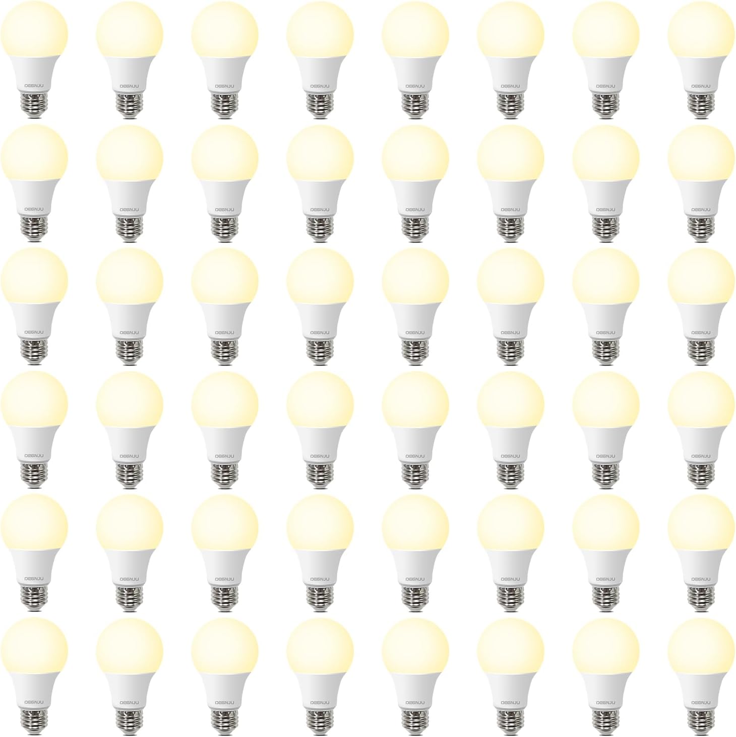 48 Pack A19 LED Light Bulbs 60W Equivalent, Soft White 2700K, 800 Lumens, E26 Base, Non-Dimmable, 8W Energy Efficient Warm LED Bulbs for Home Lighting