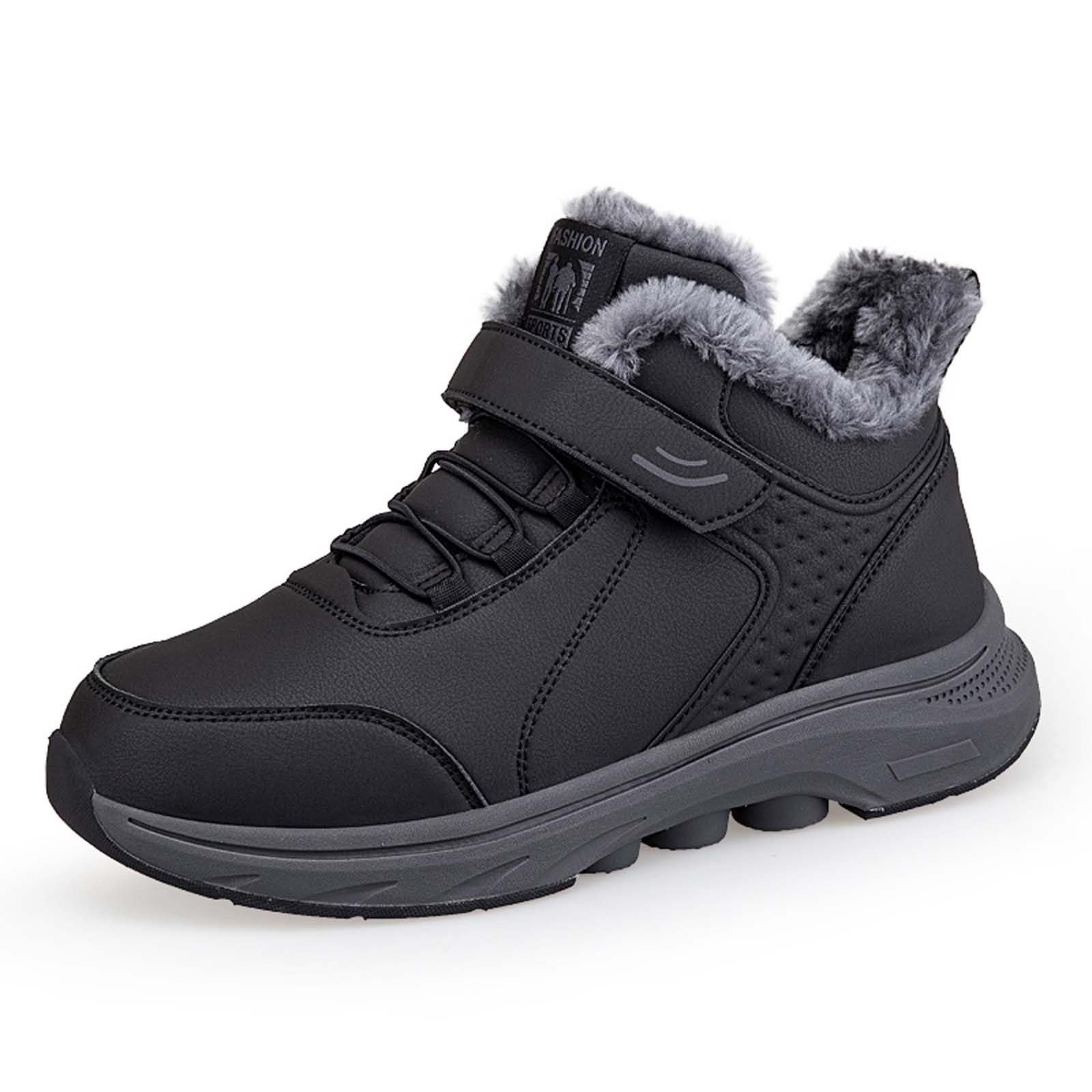 Lammfell Jack Fleecegefütterte Winterstiefel, Hohe, Fleecegefütterte, Dicke Wanderschuhe, Slipper Für Mütter Weiße Schuhe Damen Mit Absatz Badelatschen Damen 40 Extra Breite Schuhe