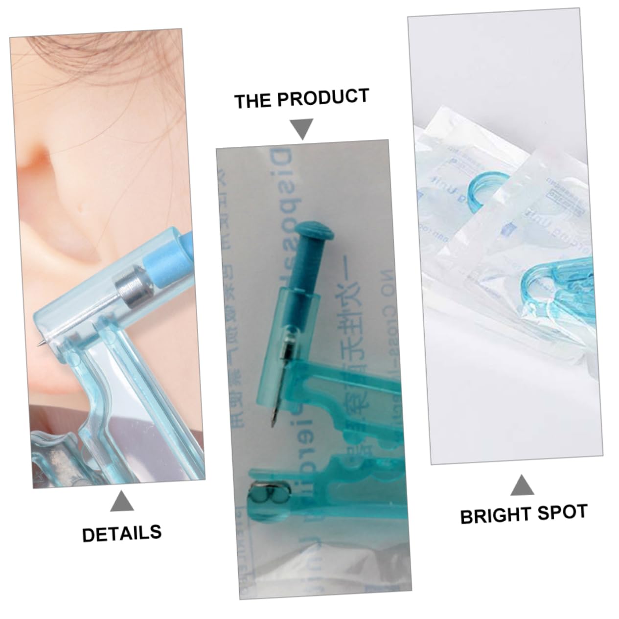 Didiseaon Safety Ear Piercing Tool Set 12pcs Disposable Ear Piercing Device Easy to Use