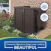 Suncast 4 Freestanding Wicker Resin Reversible Panel Outdoor Screen Enclosure, Brown - Image 5