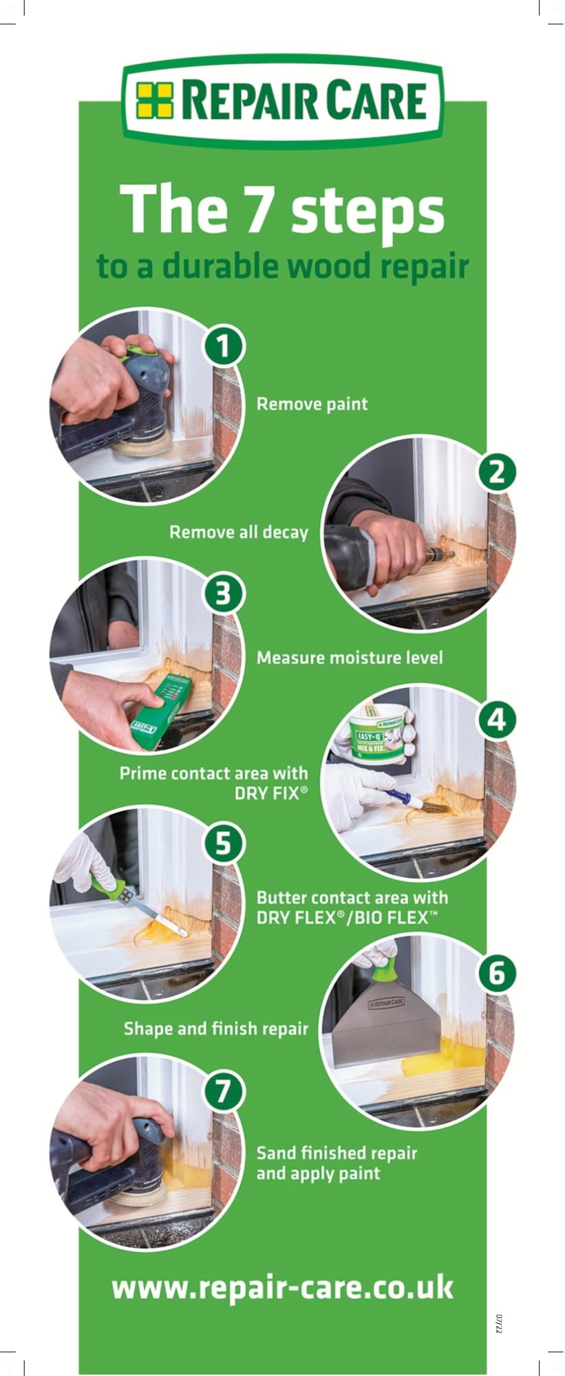 Repair Care Dry Flex 4 2-in-1 - Elastic Wood Repair Compound Ideal for Permanent Repair of Decayed and Damaged Wood Paintable After 4 Hours product thumbnail 4