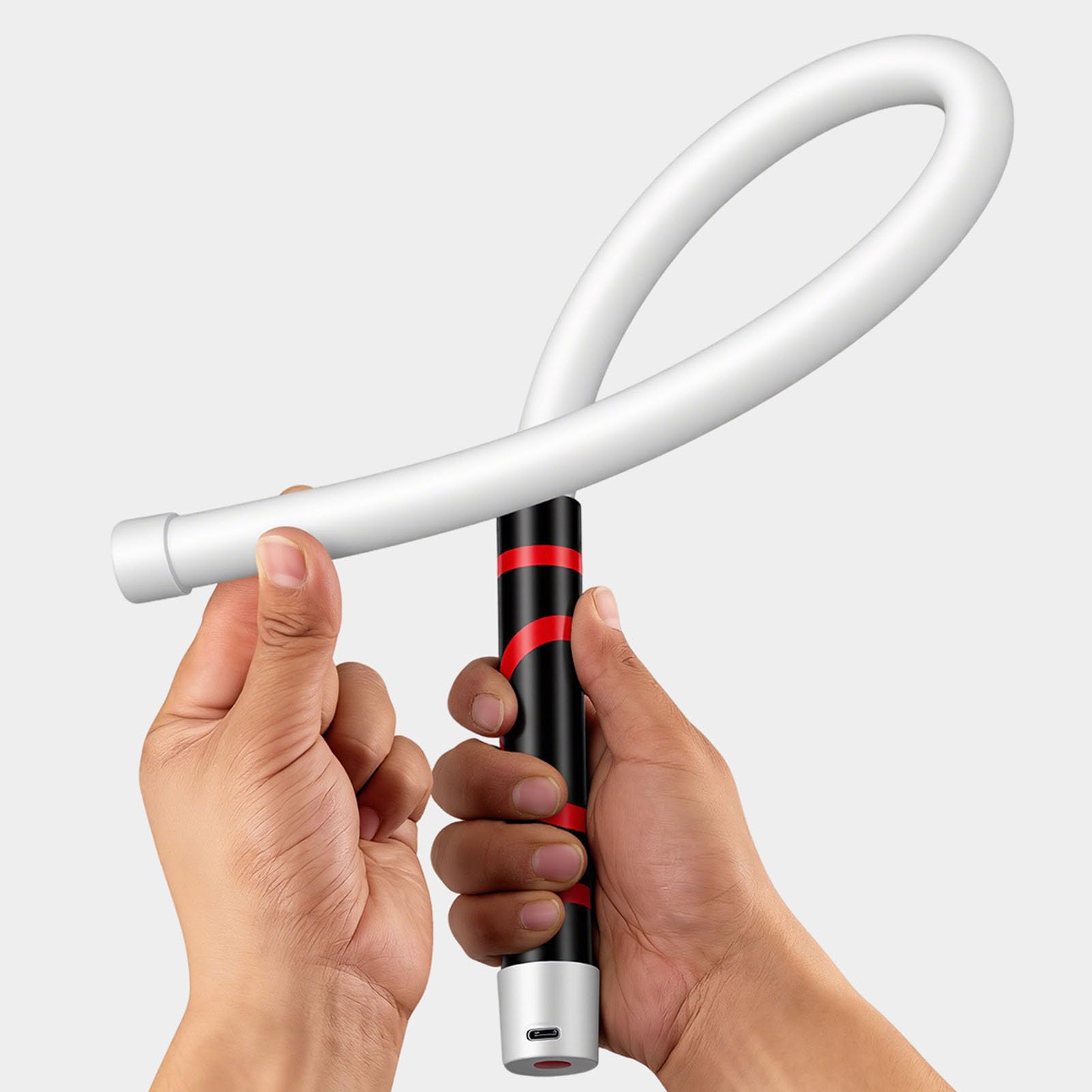 Lampe Torche LED Flexible ABS Pliable 68cm 800lm Rechargeable, 3