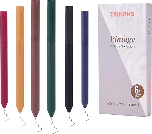 Bolígrafos de gel de colores, punta fina de 0.020 in, tinta pastel, secado rápido, escritura suave, diseño retráctil, bonitos suministros escolares