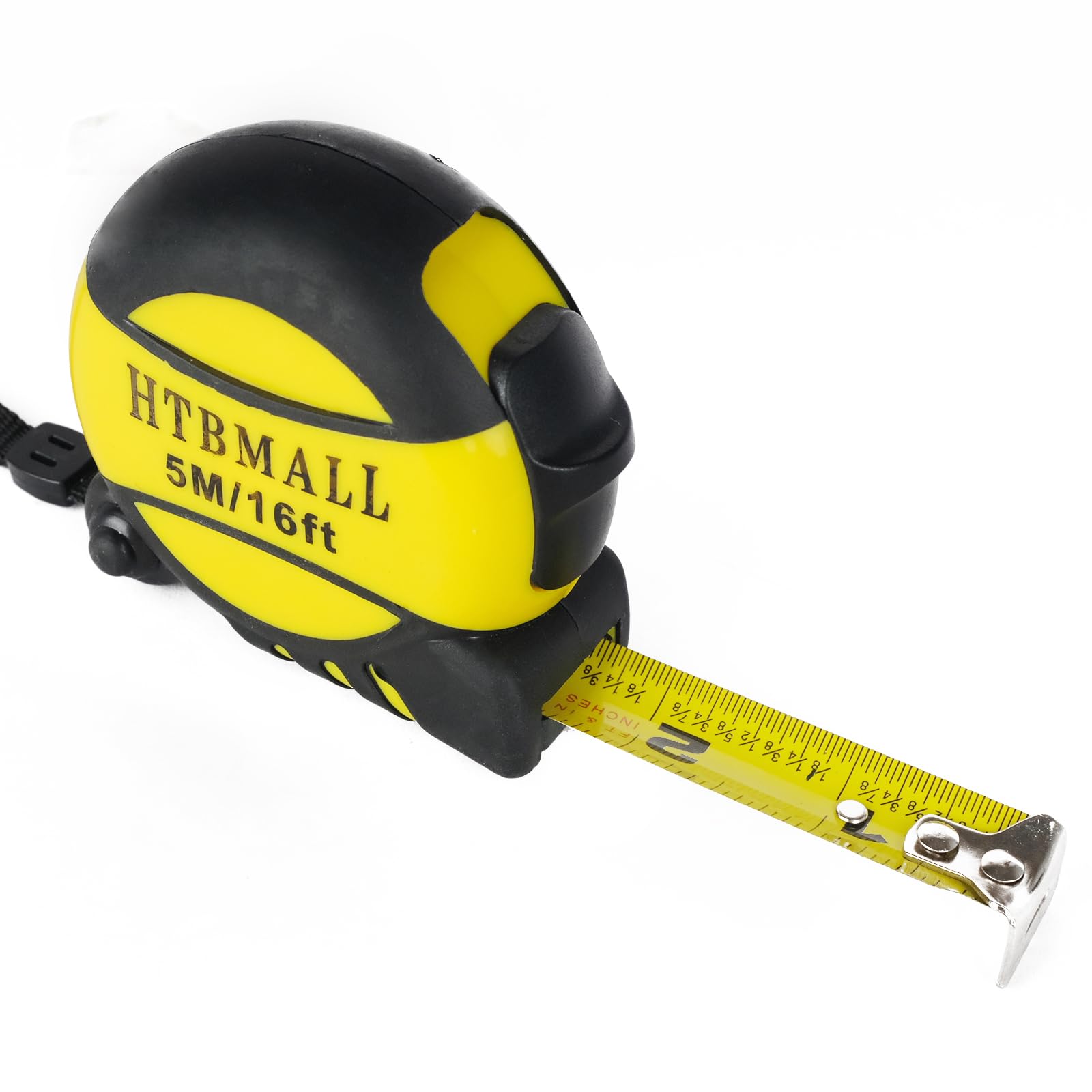 Auto-Lock Measuring Tape, 16-Feet (5M) Dual Side Retractable Tape Measure, 1/8 Fractions Easy Reading, MID Accuracy, for Electricians, Carpenter,