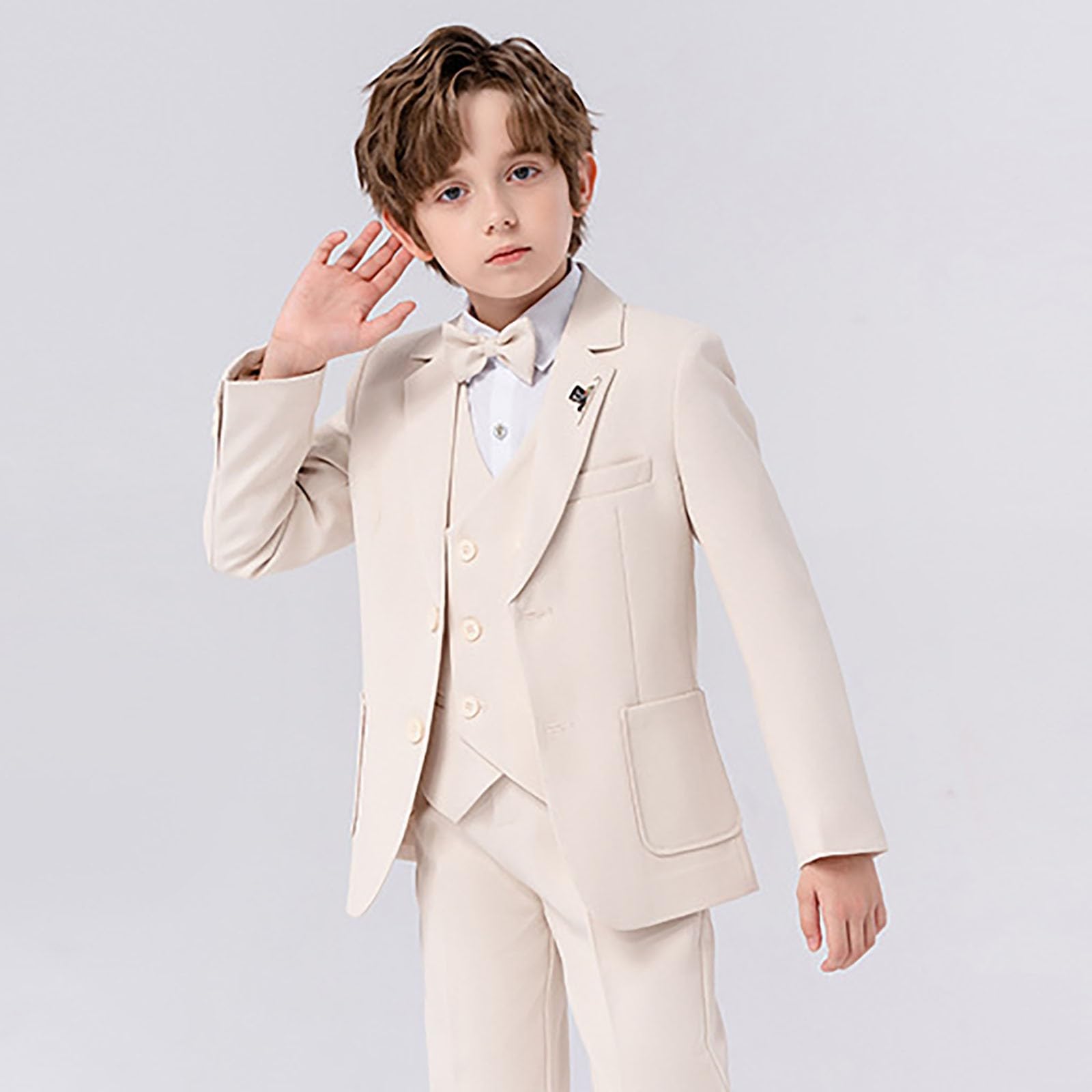 Traje de bautizo azul para niños, vacaciones, al aire libre, piano suave, hosting, actuación, traje de 12 años