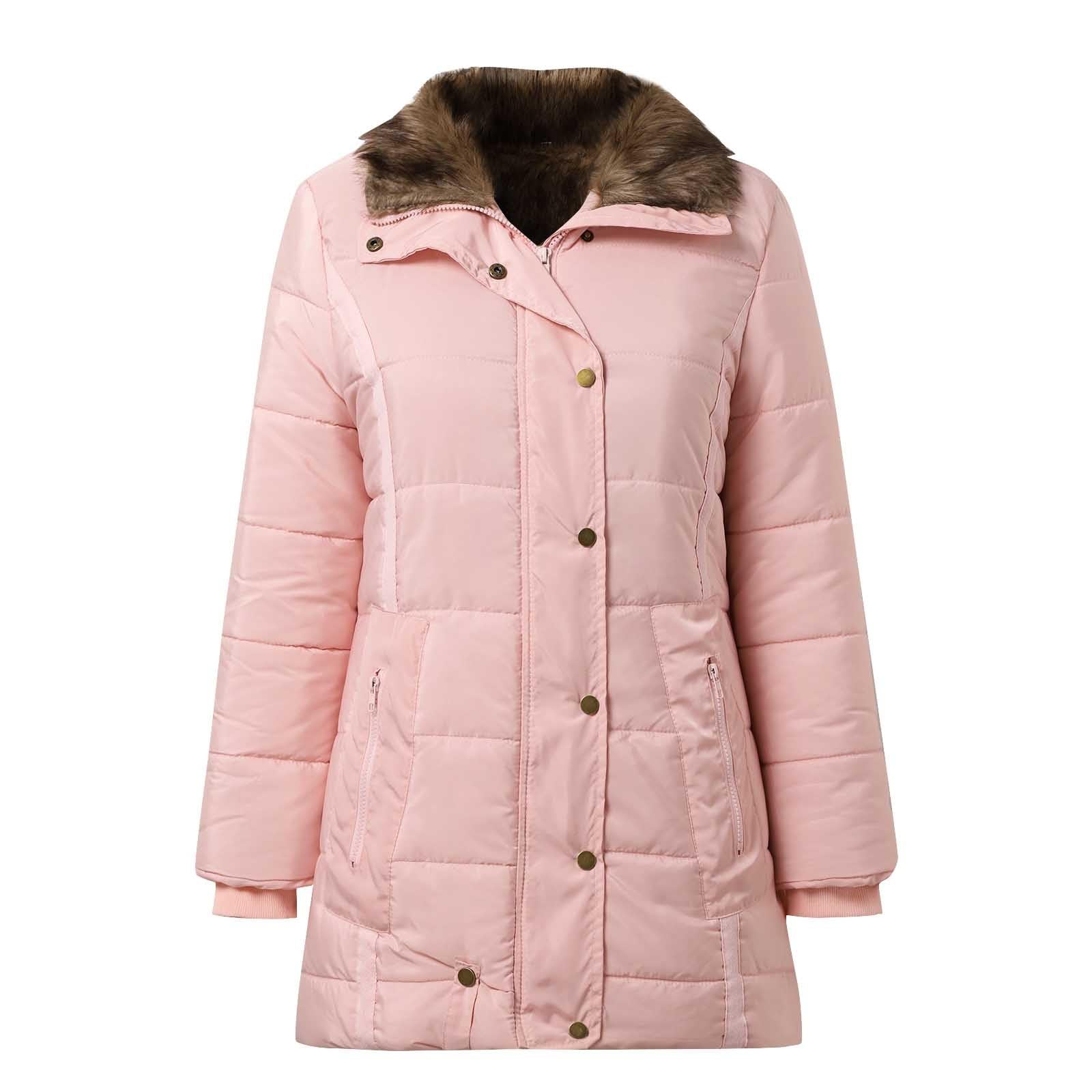Giacca Autunno Piumini da Donna, Cappotti da Donna, Trench Lungo con Bottoni, Giacca Calda e Spessa, Soprabito Abbigliamento Esterno con Cappuccio Sera