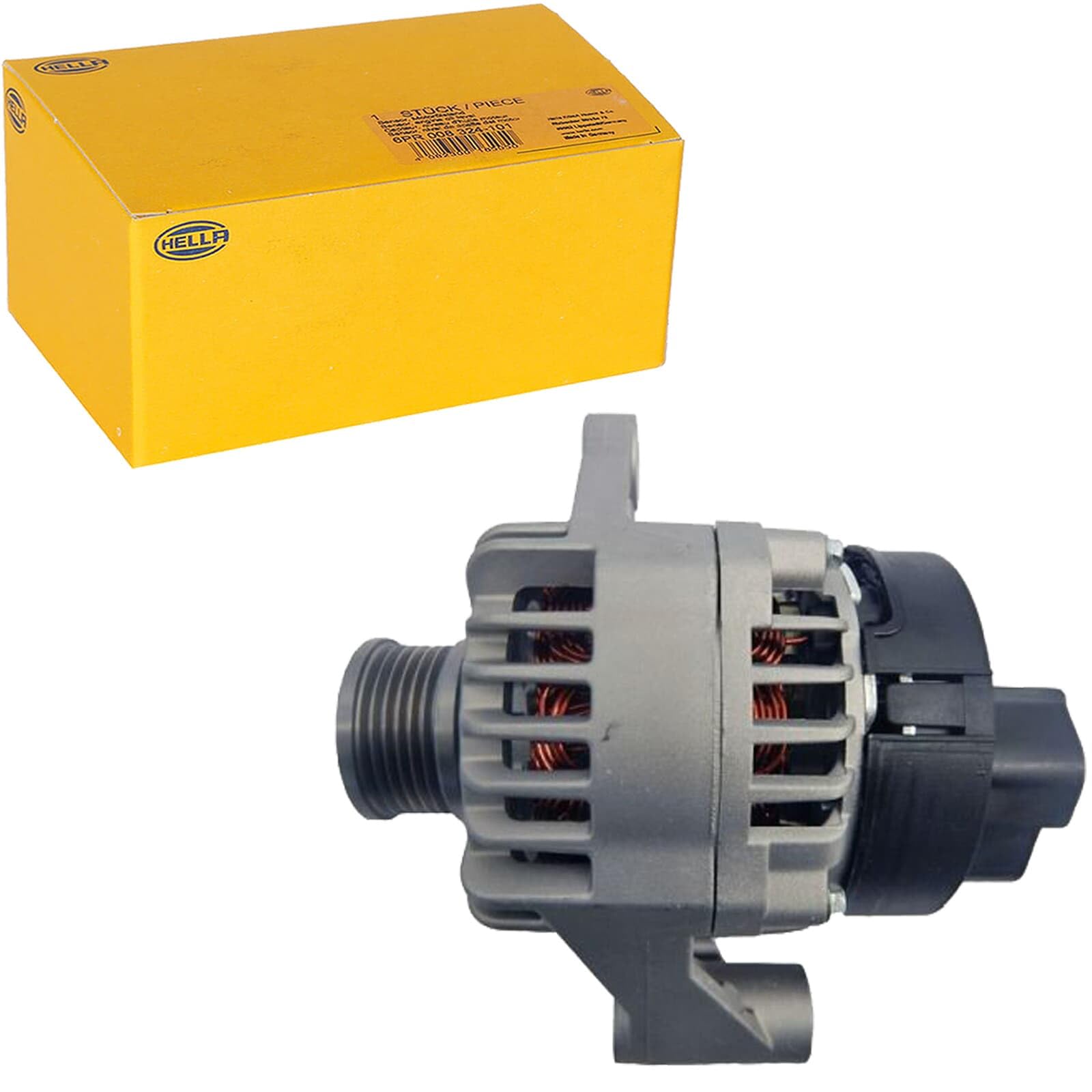 Alternator with freewheel belt pulley 8EL 011 712-851 HELLA for FIAT ALFA ROMEO