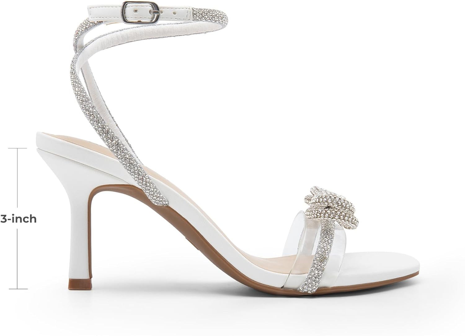 DREAM PAIRS Women's Rhinestone Ankle Strap Dress Sandals - Image 3