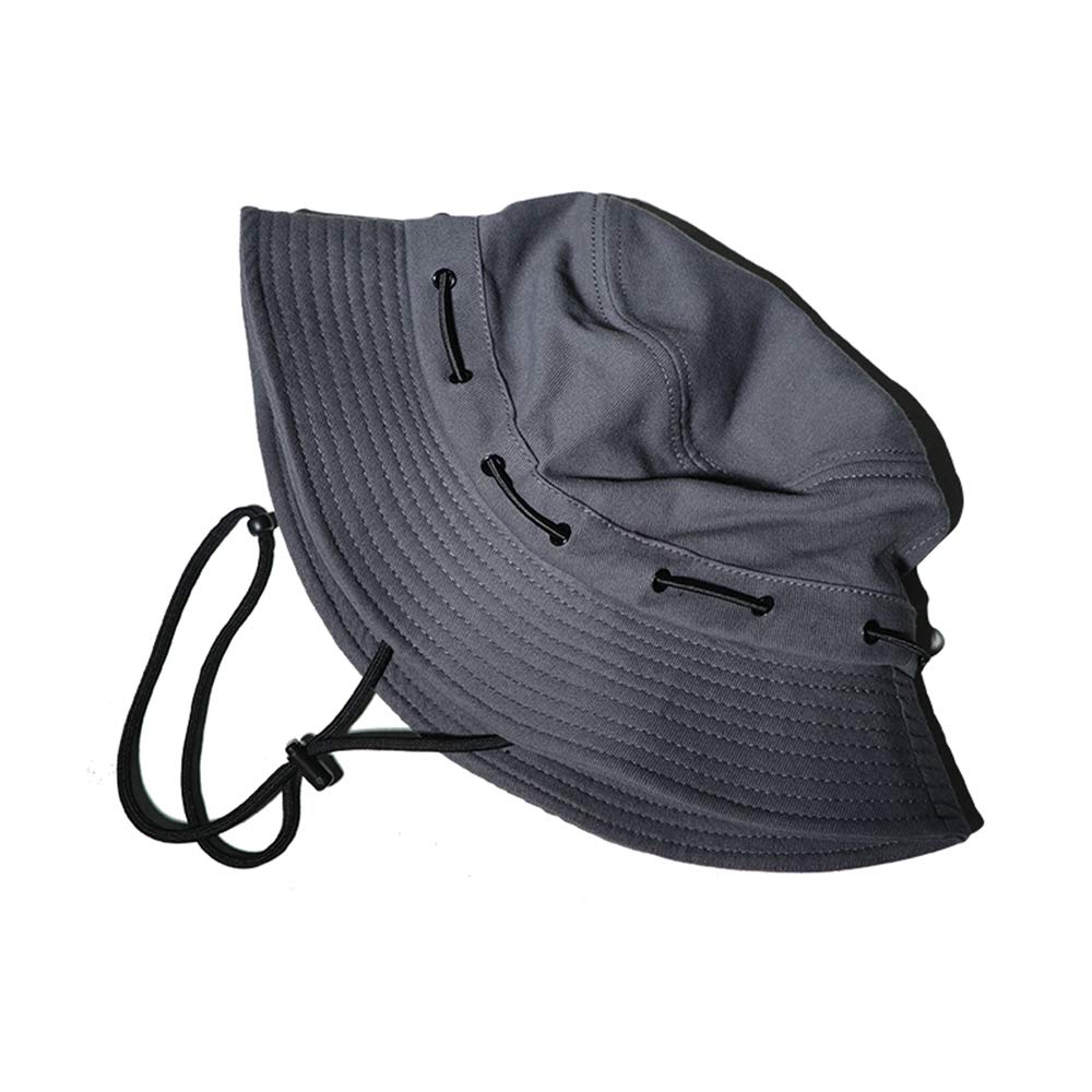 Clakllie Mens Sun Hat UV Protection Fishing Hat Lightweight Boonie Safari Hat Wide Brim Bucket Hat Camping Jungle Bush Hats,Gray