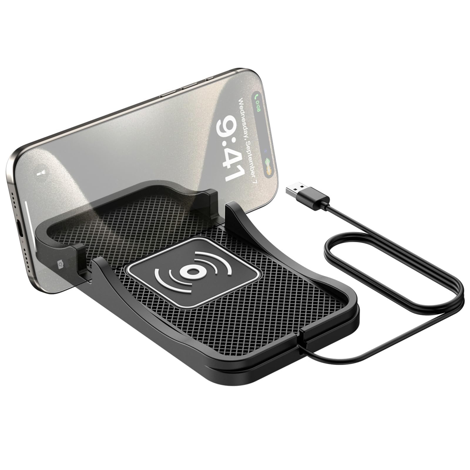 Supporto per Telefono da Auto per Porsche 918 Spyder 2013–2015 Hypercar Supporto Multifunzione per Telefono Antiscivolo Porta USB Lunga 1 m