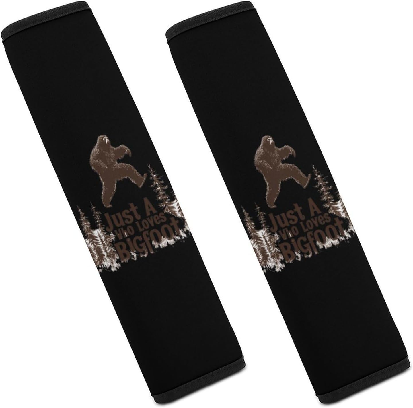 Bigfoot Just A Who Loves Sasquatch Car Seat Strap Covers Soft Seat Strap Shoulder Pads Seatbelt Covers for All Car Seats 2PCS