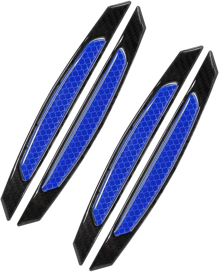 WeFoonLo 4 Pezzi Nero in Fibra di Carbonio Auto Car Door Bump Protector