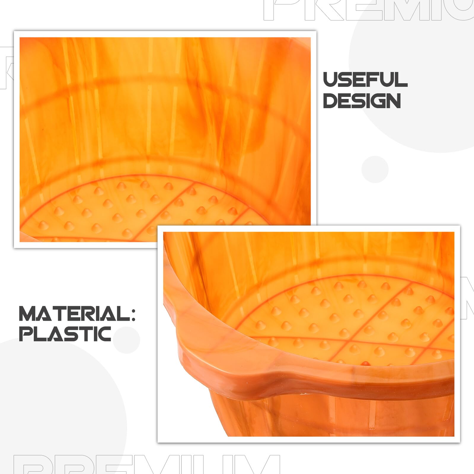 MAGICLULU Vaschetta Pediluvio in Plastica Resistente Effetto Venato Legno, Design Semplice e Delicato, Grande e Riutilizzabile per Bagno dei Piedi a Casa per Donne