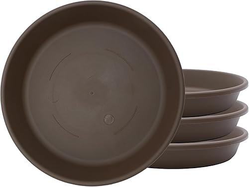 Miniatura 35 de The HC Companies Platillos para macetas – Plato de plástico para plantas para exteriores e interiores – Bandejas de macetas de diseño tradicional
