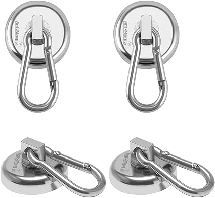 Amazon Ant Magマグネットフック 80ポンド 高耐久ネオジム磁石 回転式カラビナn45磁石付き 屋内 屋外用吊り下げバッグキッチン用スナップフック ガレージマグネットタイプクルーズ船磁気フック 4個セット Ant Mag 冷蔵庫 マグネット