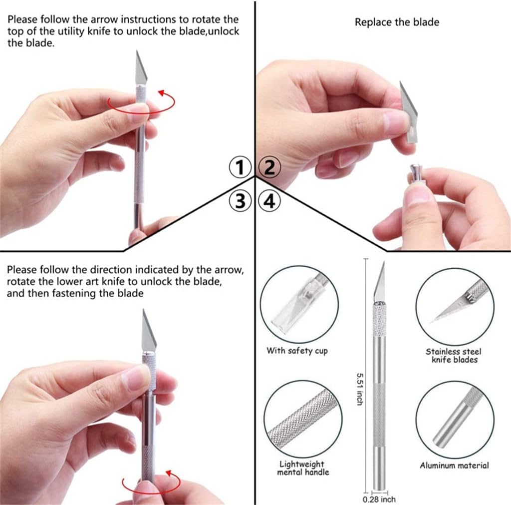 Basic Craft Vinyl Weeding Tools Set Sewing Carving Silhouettes Cameos Lettering DIY Handmade Tool