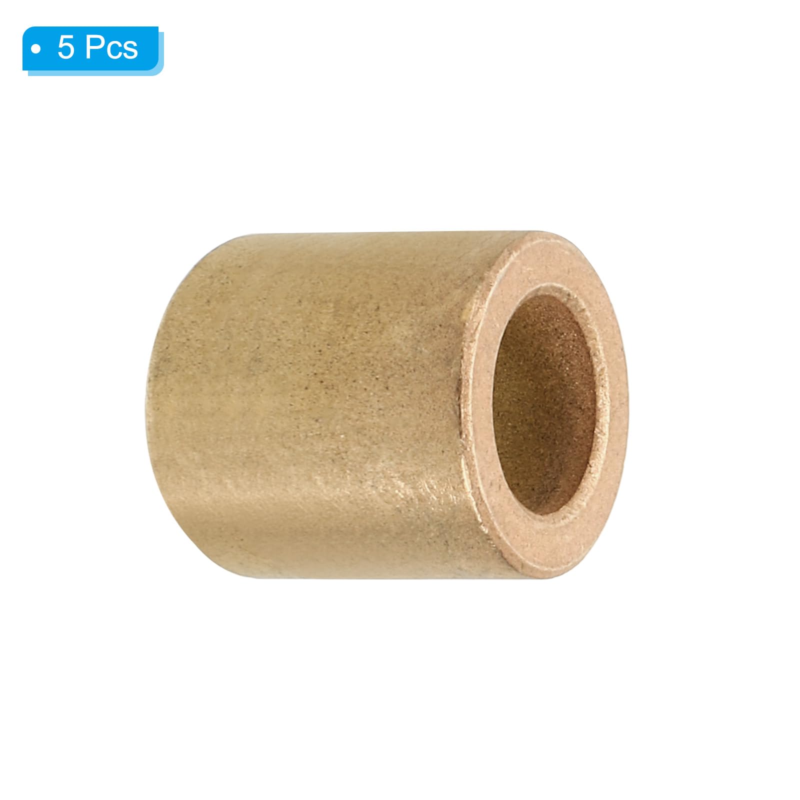PATIKIL M10 Brass Spacers, 5 Pcs Metal Spacer Brass 10mm ID x 16mm OD x 18mm L Brass Spacers Screw Standoff for 3/8 Inch or M10 Screw - Image 3
