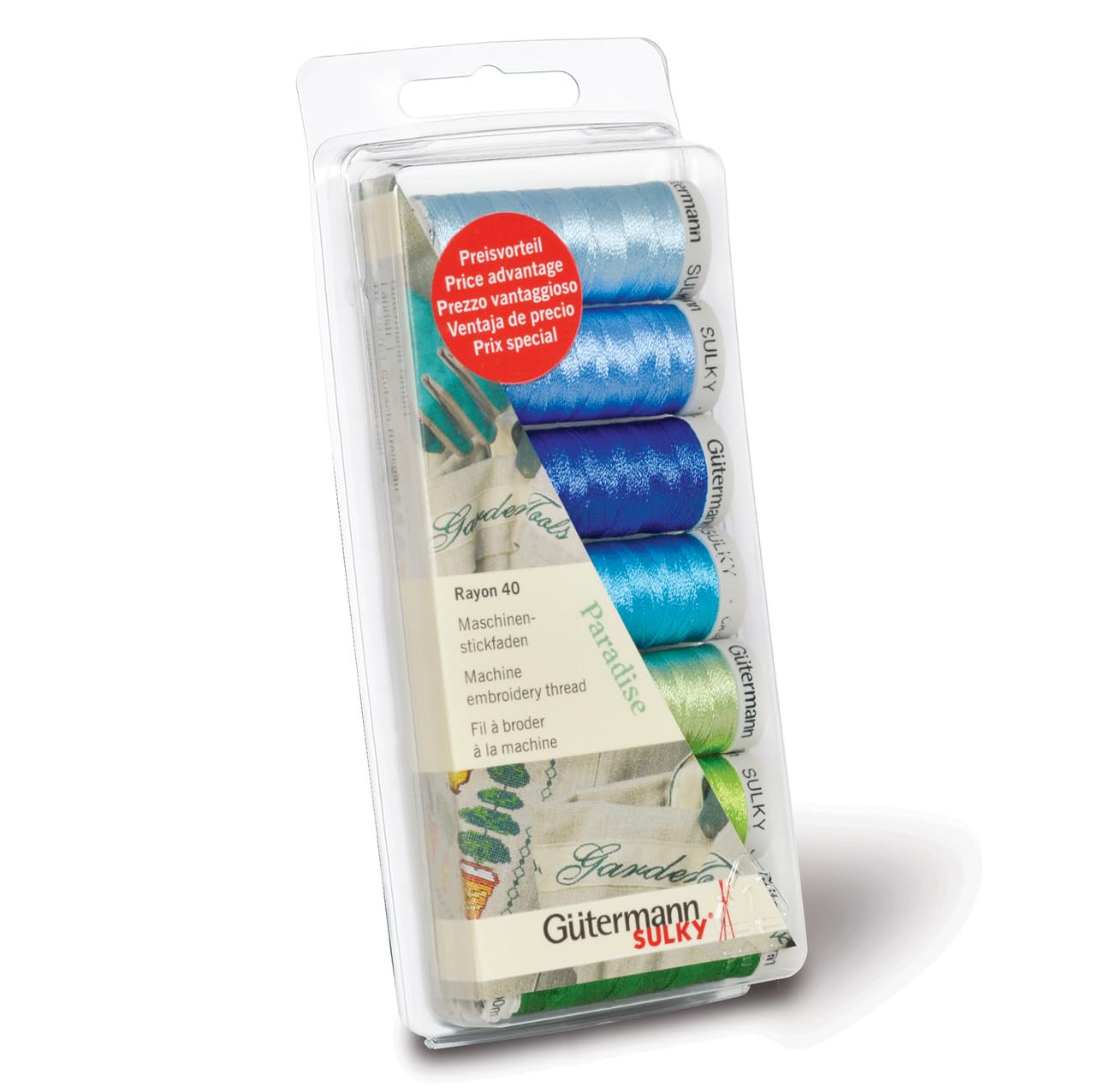 Gütermann Gutermann Embroidery Thread Box Paradise - 200 Metres - Per Pack Of 7