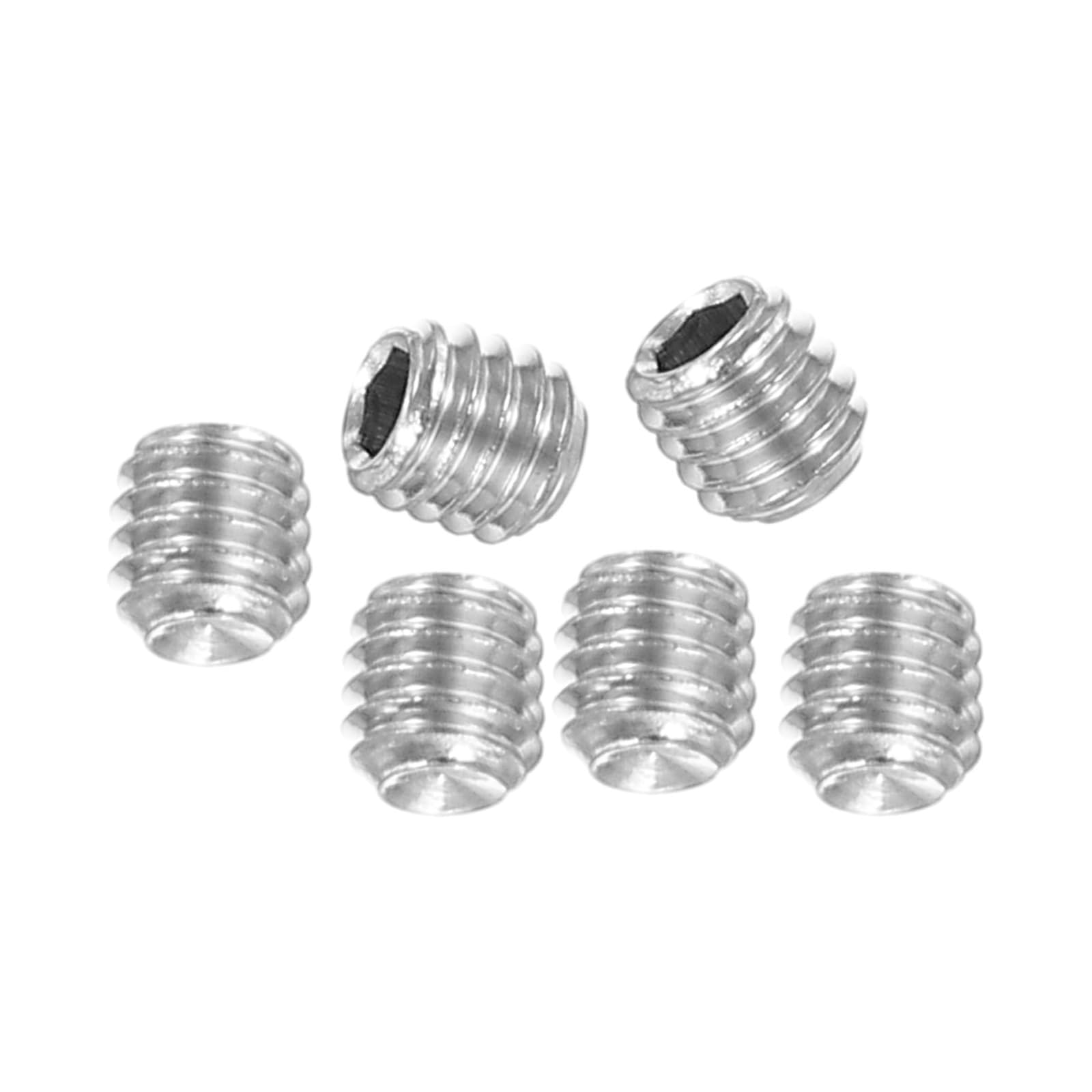 Kravonix 100Pcs Hex Socket Grub Screws, M4 x 4mm DIN916 Flat Point Grub Bolt 304 Stainless Steel Head Socket Set Screws for Door Handles, Light Fitting, Allen Key, Hinge, Shaft and DIY Repair