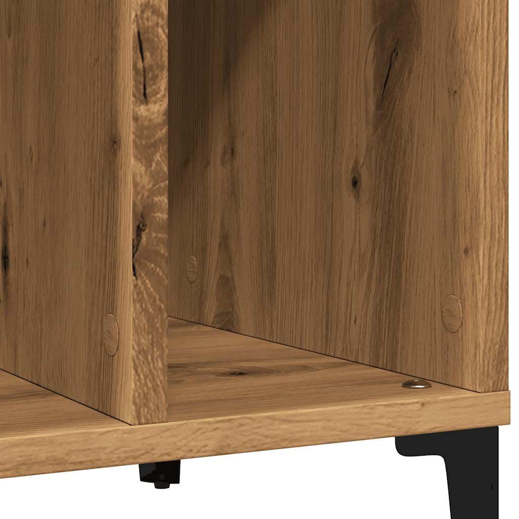 vidaXL Mueble para Discos Madera ingeniería Roble Artisan 100x38x48 cm, Armario de almacenaje de Discos, Mueble para Discos de Vinilo, aparador