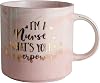Mecai Nurse Mugs for women-Im a Nurse Whats Your Superpower-12 OZ Ceramic marble Great Coffee Tea Cup-Funny Mothers Day Gifts for Nurses