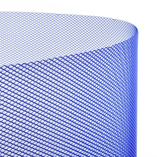 Image of AggAuto Universal 40 inchx13 inch Car Grill Mesh - Aluminum Alloy Automotive Grille Insert Bumper Rhombic Hole 4x8mm, One of the Most Multifunctional Shape Grids Blue