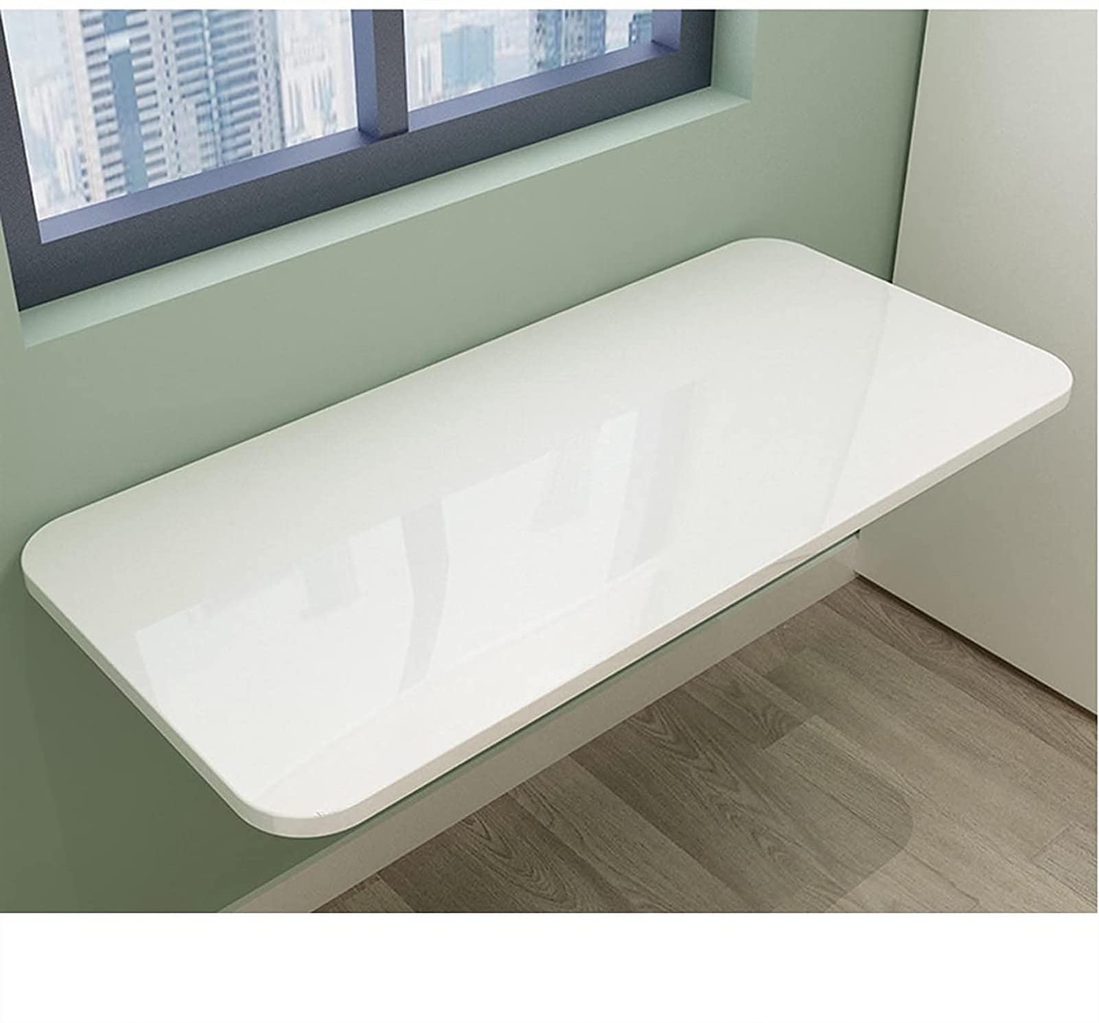 Table murale pliante pour ordinateur blanche 90x30 cm pour studio