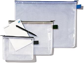 Rexel Netztaschen mit schwarzem Reißverschluss