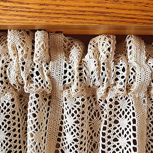 Rideaux de cuisine macramé contre le vis-à-vis Valinte beige - 4