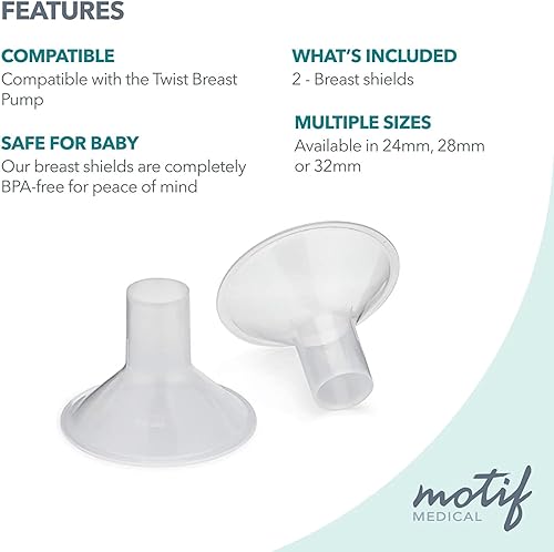 Miniatura 6 de Motif Medical, Protectores de pecho Twist Lactation, compatibles con extractor de leche Motif Twist, maternidad, accesorios de extracción de senos,