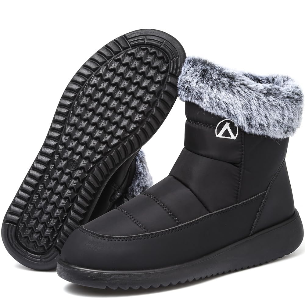 VTASQ Inverno Donna Stivali da Neve Impermeabili Uomo Stivaletti Caldi Foderati Invernali Antiscivolo All'aperto Casual Camminate Stivaletti