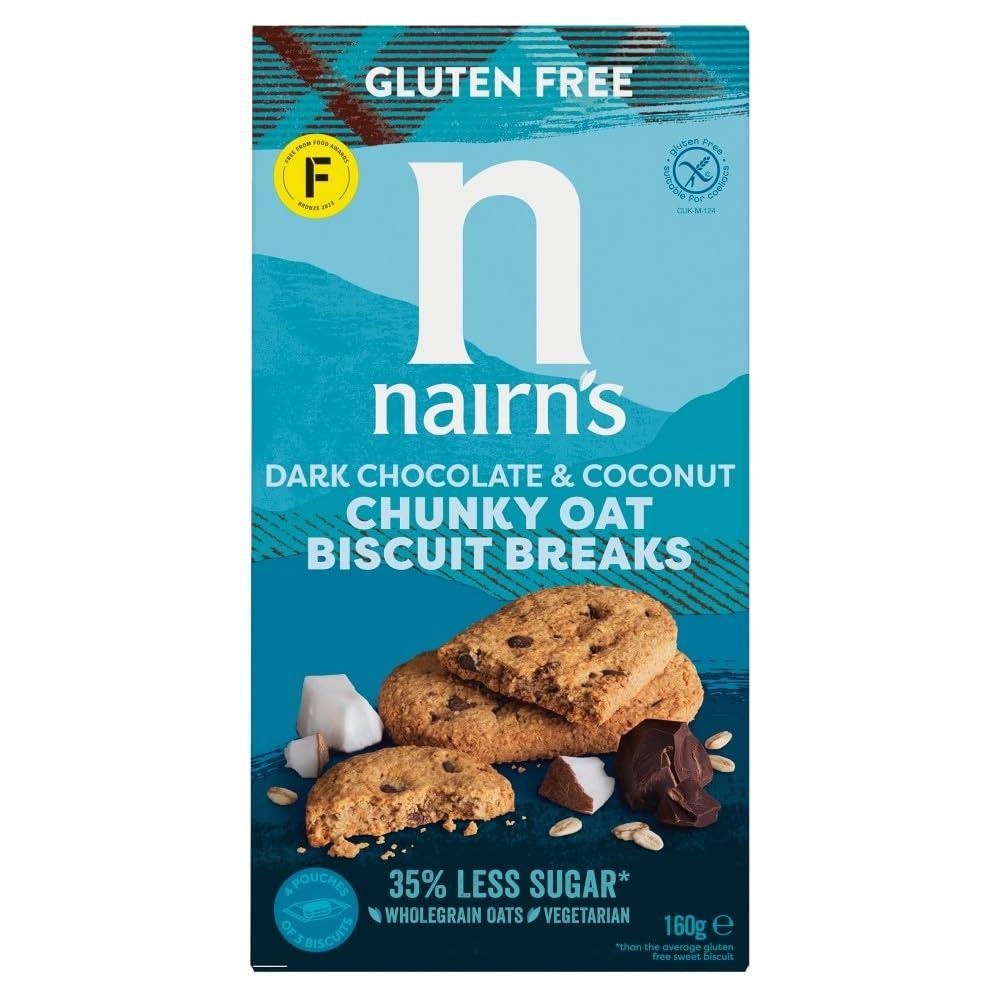 Nairns Gluten Free Biscuit Breaks Chunky Oats Dark