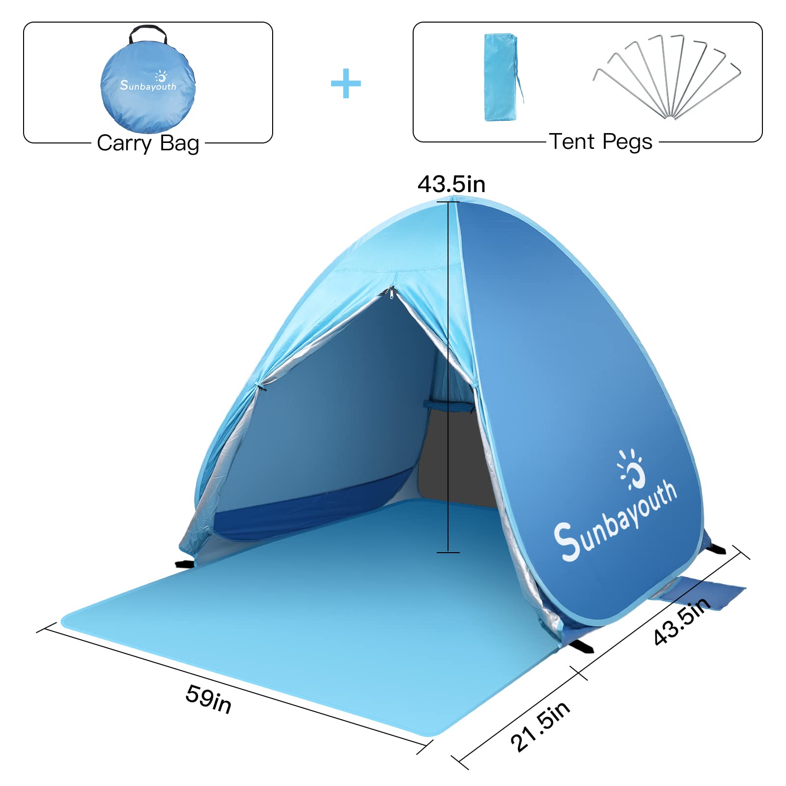 Beach Tent, Sunba Youth Beach Shade, Anti UV Instant