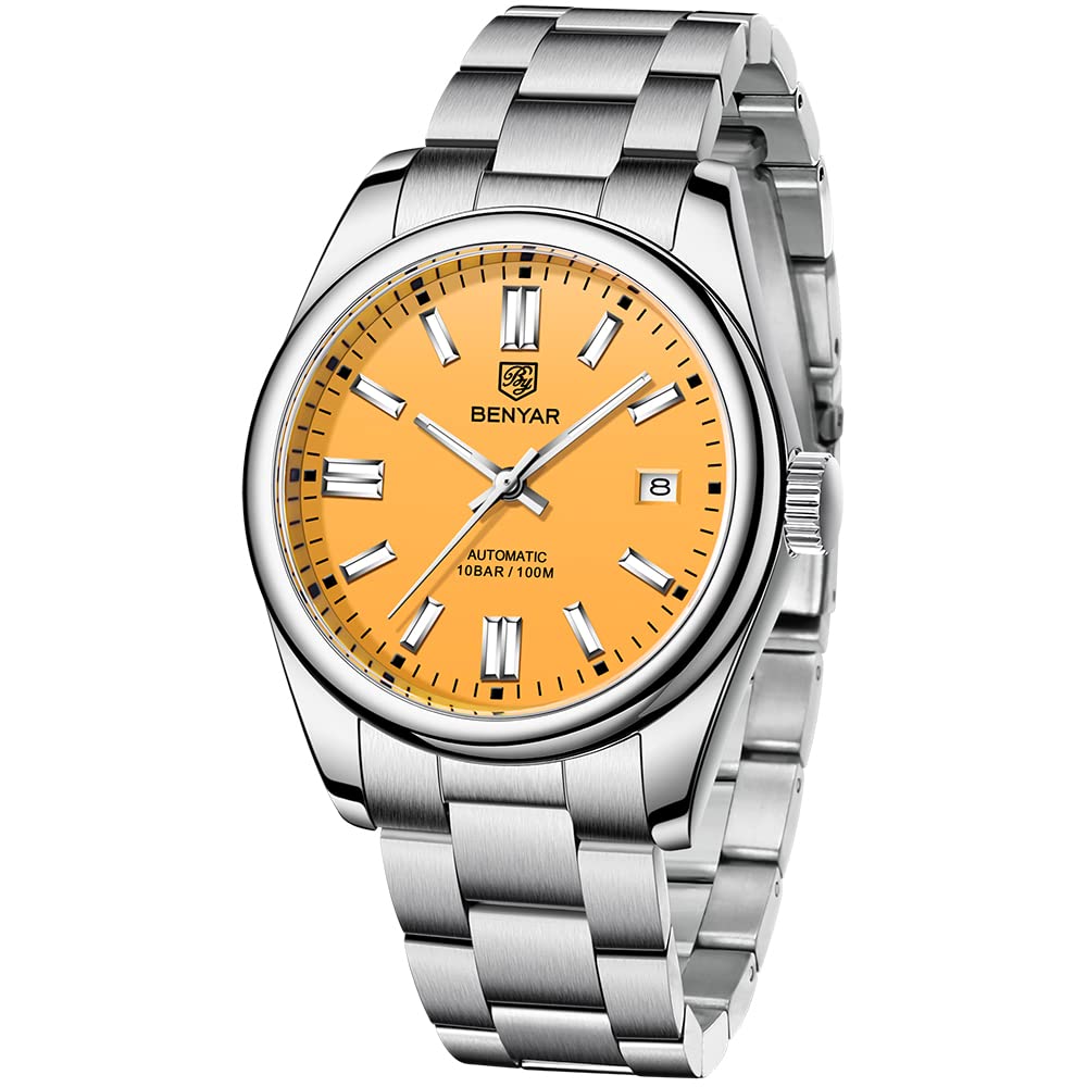 BENYAR 5176 Automatic Mens Watches Luxury Waterproof Business Mechanical Homage Wrist Watch for Men Stainless Steel Bracelet