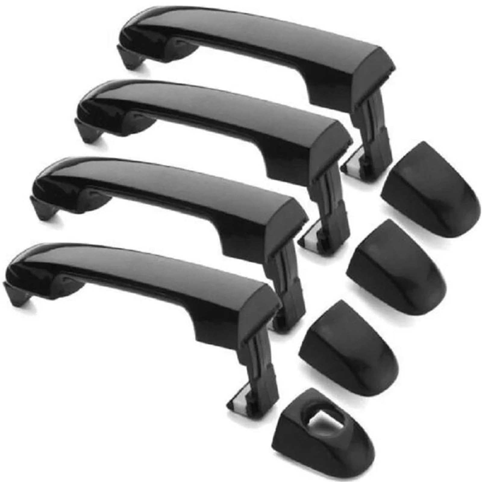 Glymzoi One Color Car Exterior Door Handles Car Exterior Door Handle For Hyundai For Elantra 2007-2011 82651-2H000 82652-2H000 Black