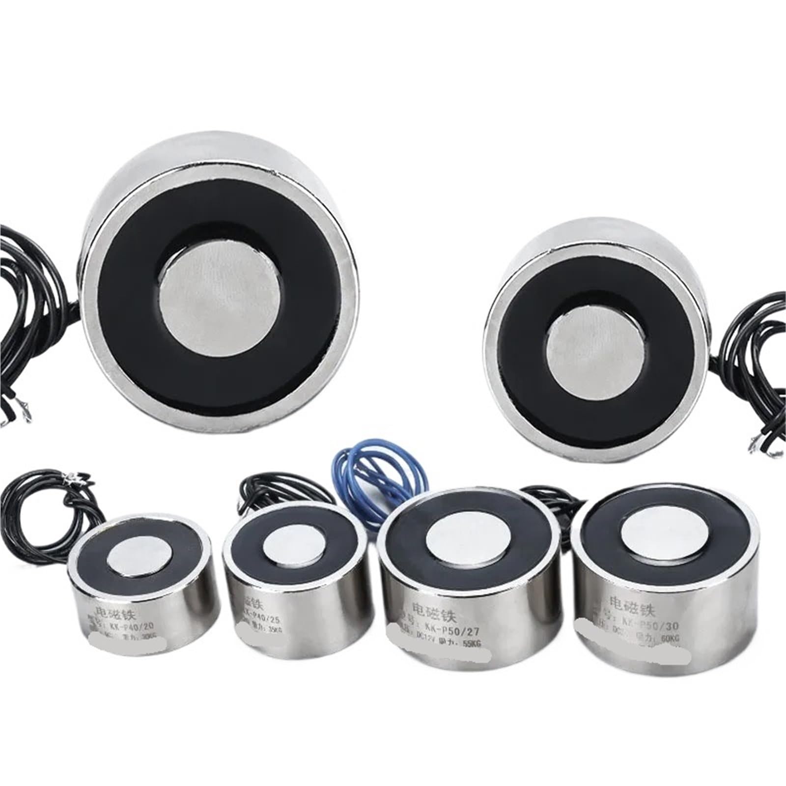 1pcs Suction 0.3~120KG Electromagnet DC 12v Electromagnetic Closed Solenoid Small Electro Magnet 24V Coil Imans 12/24 Volt(D10H10mm 0.3KG,DC 12V)