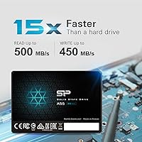 Vista 3 de Silicon Power 128GB SSD 3D NAND A55 SLC Caché Rendimiento Aumentado SATA III 2.5" 7mm (0.28") Unidad de Estado Sólido Interna (SU128GBSS3A55S25AH)