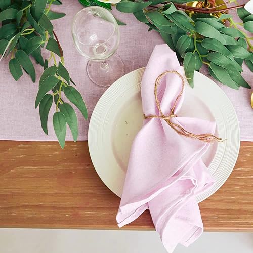 Miniatura 6 de Camino de mesa de lino de 72 pulgadas, camino de mesa auxiliar de lino para primavera, verano, otoño, 100% tela natural de lujo puro, hecho a mano,