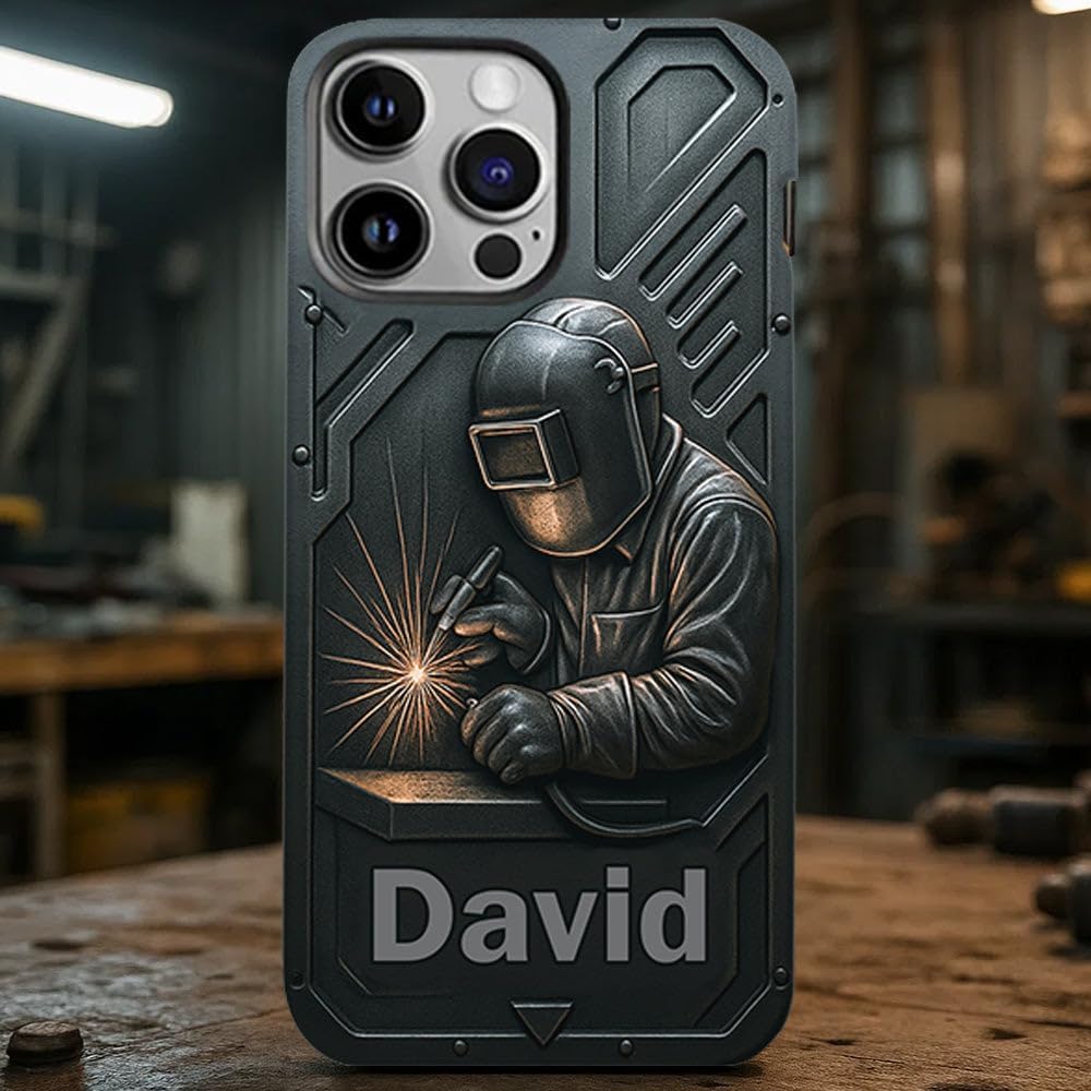 Cool Welder Men - Personalized Welder Full Print Phone Case Multicolor
