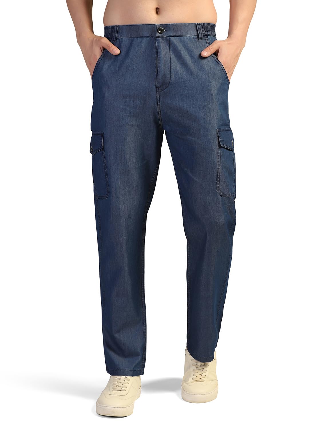 tagdo Men's Straight Fit Cotton Cargo Jeans Pant (2040)-picture-25