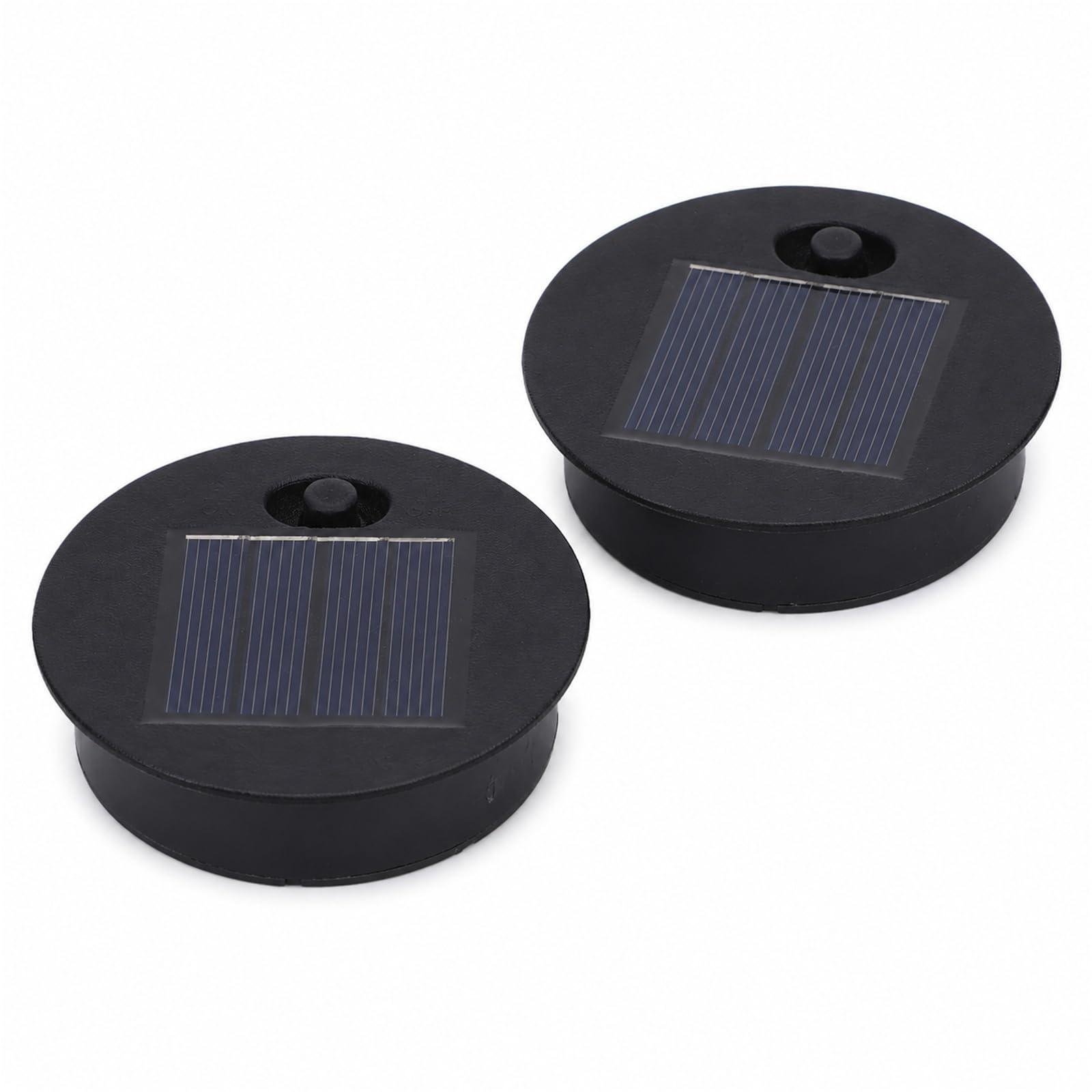 Solar Light Replacement Top Round Solar Light Replacement Replacement Solar Light Top - 2pcs Round 6cm Inner Ring for Outdoor Garden Lanterns