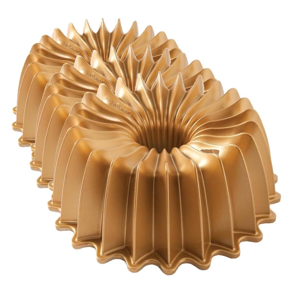Image of Nordic Ware Brilliance Bundt, 10 Cup, Gold (Pack of 3)
