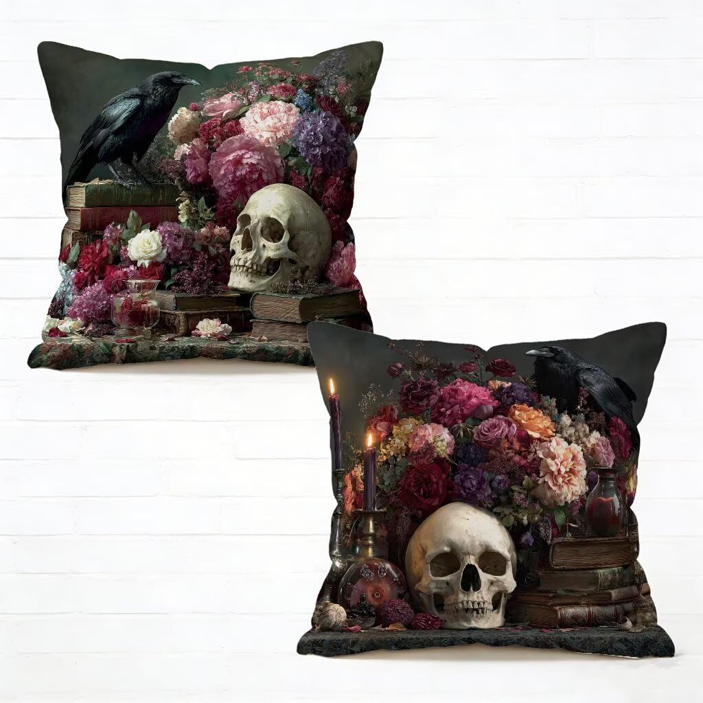 Housse de coussin 55 x 55 fleur pour terrasse et décoration de printemps