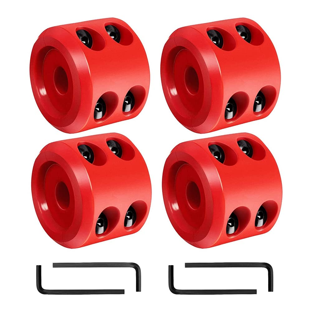 Wisyurt 4Pcs Winch Stopper Compatible with ATV SUV ORV Cable Hook Rubber Stopper Winch Prevent Bouncing Fraying Red