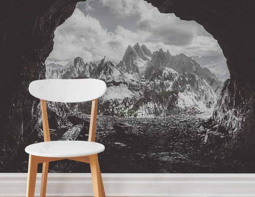 Poster géant mural grotte HD pour créer une ambiance naturelle au salon