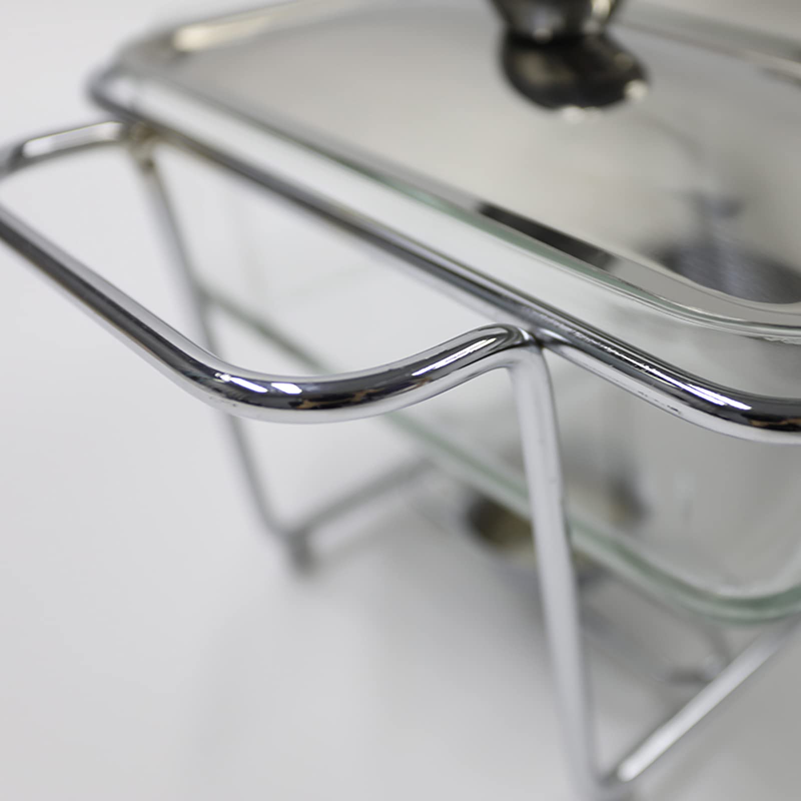 Scaldavivande per alcool, in acciaio inox, con vassoi in vetro per la freschezza degli alimenti, ideale per catering, feste, matrimoni
