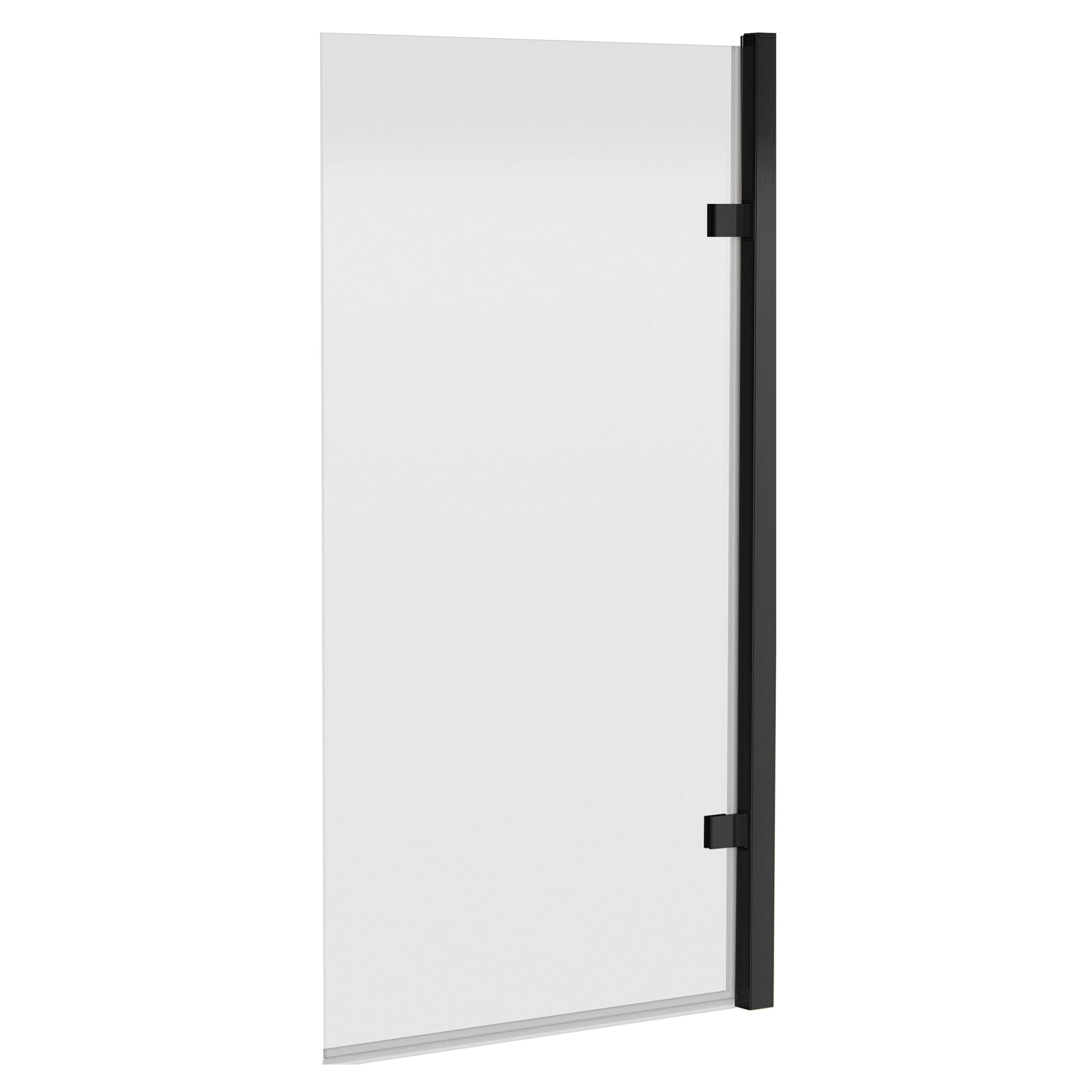 Balterley 830 x 1520mm Bath Shower Screen, Rectangular Shower Screens for Baths, 8mm Toughened Safety Bath Door Screen, Hinged Reversible Door Screens for Baths (Black)