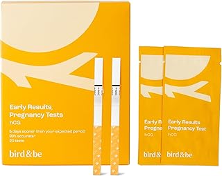 Bird&Be Pregnancy Test Strips for Early Detection (20-Strips Kit, FSA-Eligible)