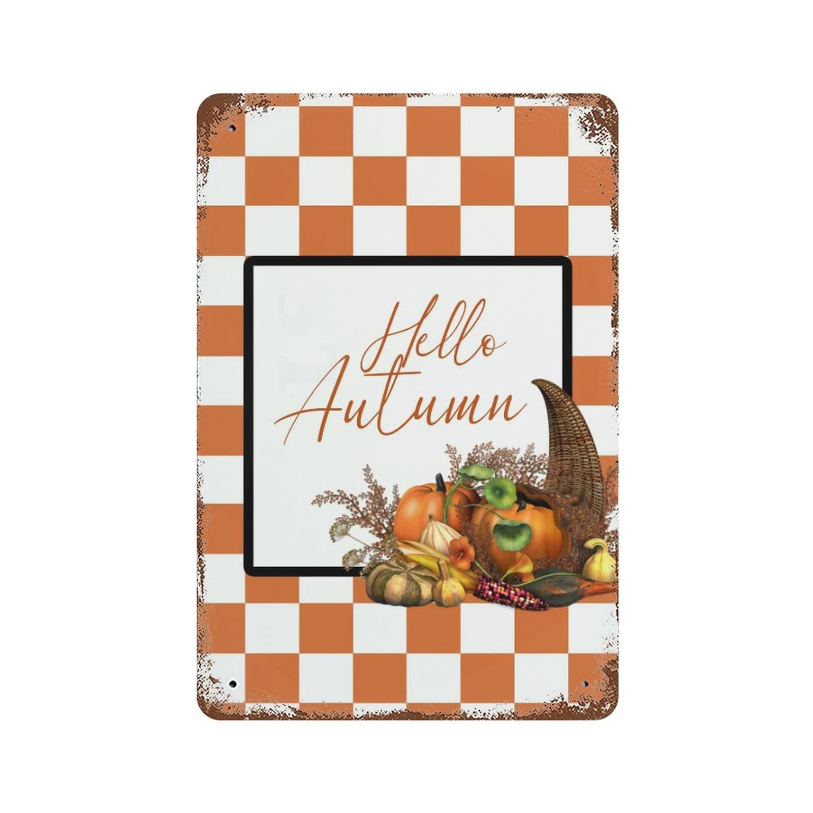 Impression murale d'automne premium, panneau citrouille de haute qualité