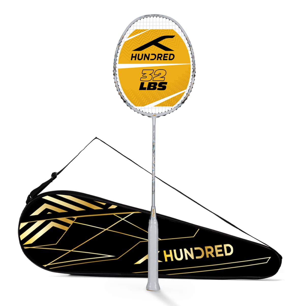 Hundred Medal Master Strung Badminton Racket with Full Racket Cover | 78 Grams | Matte Finish | Maximum Tension ≤ 32 LBS (White/Silver) (B0D7Q9J3D8) Amazon Price History, Amazon Price Tracker